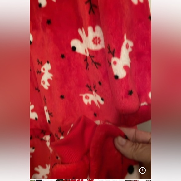 Men’s Large Reindeer One Piece PJ w/ Hood and a Hooded Back Drop.NWOT - Picture 8 of 8